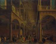 Neeffs Peeter II and Francken Frans III Interior of St Charles Borromeo Church in Antwerp  - Hermitage
